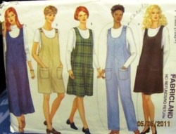 5642 Butterick  EZ MATERNITY A-JUMPER LENGTHS, JUMPSUIT PATTERN 6-16 2 sizes choice uncut