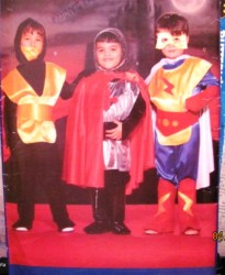 5660 KID JUMPSUIT COSTUME, BOOTS, HOOD, MASK, CAPE PATTERN 2-8
