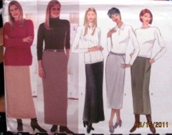 5668  Butterick  EZ LONG STRT- BIAS- A- SKIRT 3 LENGTHS PATTERN  8-24 3 sizes choice uncut