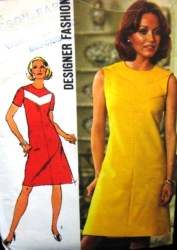 5677 INSET YOKE DRESS SLVS OR NOT 1973 PATTERN 14 36''