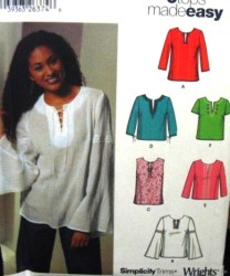 5684 6 EZ PULLOVER TUNICS,TOPS SLVS OR NOT PATTERN 8-14,16-22
