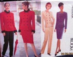 5694 2 BREASTED SUIT JACKET,SKIRT,PANTS PATTERN 6-10,12-16,18-22