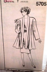 5705 1995 MO FLARE LINED OPEN JACKET, SKIRT PATTERN 12-16