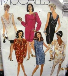 5706 BIAS BACK COWL 1-2 PIECE DRESS SLVS OR NOT PATTERN 12