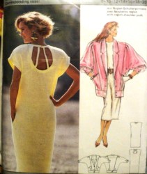 5727 BK KEYHOLE KNIT DRESS,BOXY JACKET PATTERN 8-20