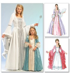 5731 MCCALLS  LACED PRINCESS DROP WAIST FLOOR GOWN PATTERN ADULT SM-XL