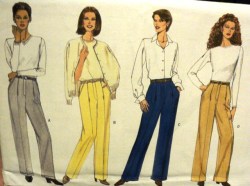 5734 BUTTERICK EZ STRAIGHT / WIDE LEG PANTS CUFFS OR NOT PATTERN 8-12, 14-18