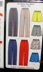5735 UNISEX TOTALLY BASIC STRETCH PANTS, SHORTS PATTERN S-XXL