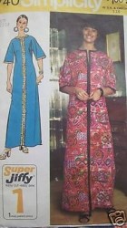 5740  Simplicity JIFFY 1 PC LONG CAFTAN 1973 PATTERN 12-14