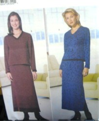 5743 EZ LS V TOP,LONG BOOT A-SKIRT PATTERN 8-24 3 SZS