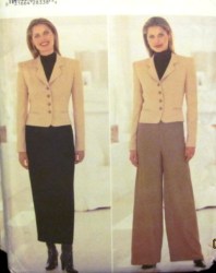 5747 FIT LINED JACKET,LONG SKIRT,FLARE PANTS PATTERN 12-22