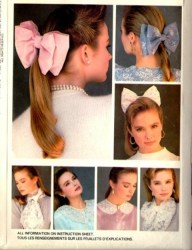 5754 12 LACY COLLARS, CUFFS, HANKIE, HAIR BOW, BOW TIE PATTERN