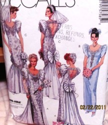 5758 ALICYN BRIDES/MAID CUTOUT GOWNS,DETACH TRAIN PATTERN  8,10