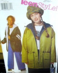 5760 JR TEEN HOODI DRAWSTRING ZIPPY JACKET PATTERN 1/2-13/14