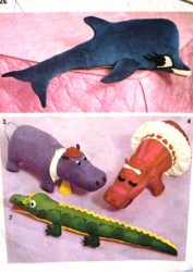 5778 8951 SIMPLICITY  73 WING DOLPHIN, GATOR, HIPPO, DOG 2 ANIMALS PATTERNS