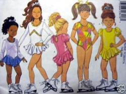5782 GIRLS BODYSUIT SKIRT OR NOT,HAIR HOLDER PATTERN 2-6X, 7-16
