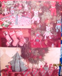 5783 XMAS MANTLE CVR, SKIRT, TREE, CENTRPC, 19'' STOCKING PATTERN
