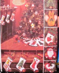 5784 Butterick  OLD FASHION XMAS FELT STOCKING, ORNAMENT, TREESKIRT PATTERN uncut