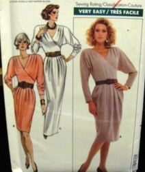 5797 SASSY JERSEY GIRL MOCK WRAP LS DRESS LENGTHS PATTERN 8-12