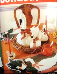 5803 Butterick XMAS 8-20'' GEESE GOOSE DOLLS, LINENS  PATTERN Uncut