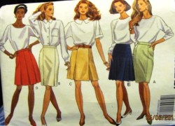 5809  BUTTERICK SO EZ STRAIGHT PLEAT SKIRT, UNDERLAY PATTERN 6-8 UNCUT