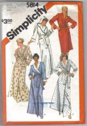 5814 HOODIE/ BIG COLLAR ROBE LENGTHS PATTERN 6-8, 14-16