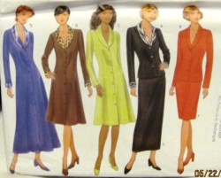 5819 EZ LS BUTTON TOP,DRESS OR SKIRT LENGTHS PATTERN 8-12