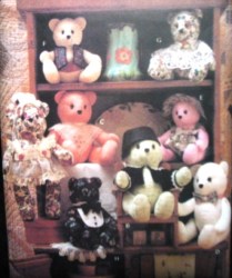 5822 15'', 18'' JTD BEARS, OUTFITS, HAT, JACKET PATTERN