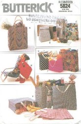 5824 RECYCLE RE-USABLE TOTES,GIFT BAGS 6 SIZES PATTERN