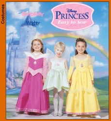 5835 SLEEPING BEAUTY, TINKERBELL, BELLE  PRINCESS EZ PATTERN 3-8