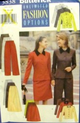 5838 EZ LS BUTTON TOP,A-SKIRT LENGTHS,PANTS PATTERN 14-18