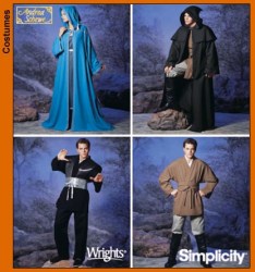 5840  SIMPLICITY STAR WARS TUNIC, BELT, ROBE, ARMOR, CLOAK PATTERN XS-XL