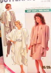 5848 UNLINED KNIT FLARE-A-COAT LENGTHS,SKIRT,PANTS PATTERN 18-22