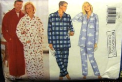 5848 UNISEX WRAP ROBE,BELT,PJ TOP,PANTS PATTERN L-XL
