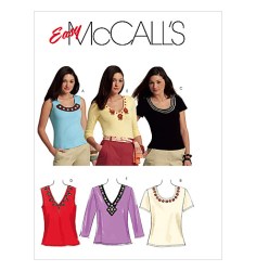 5854 EZ FIT PULLOVER JERSEY GIRL EMBELLISH TOPS PATTERN XS-M
