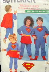 5862 SO EZ SUPERMAN TOP, PANTS, CAPE TRANSFER PATTERN 2-4,5-6X