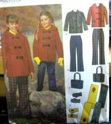 5863 GIRLS DUFFLE JACKET,PANTS,SCARF,MITTS,BAG PATTERN 7-14