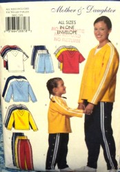 5892 SO EZ MS/GIRLS SWEATSHIRT TOP,SHORTS,PANTS PATTERN XS-L,2-8