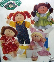 5902 BUTTERICK 16'' CPK DOLL OVERALLS, SHIRT,  PJS, PINAFORE, DRESS PATTERN uncut