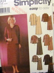 5904 SLVLSS TIE DRESS LENGTHS, SHIRT JACKET PATTERN 8-14, 16-24