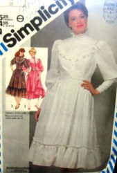 5918 GUNNE SAX RUFFLE YOKE BUTTON TIE SS-LS DRESS PATTERN 8