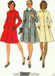 5928 73 CLASSIC PRINCESS LINED BUTTON COAT PATTERN 14 1/2-16 1/2