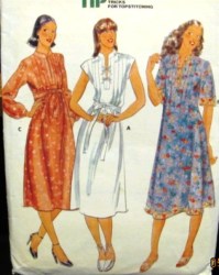 5930 A NICE A-LINE TUCK DRESS SLVS OR NOT,BELT PATTERN 10