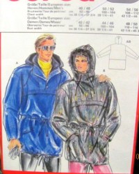 5931 BURDA UNISEX HOODED ELASTIC WAIST PARKA JACKET PATTERN 36-46