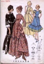 5939 9584 Butterick  Centennial Dress Lengths, Bonnet Pattern  16,14 or 20