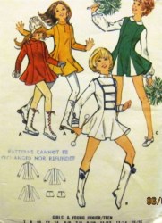 5940 3239 4936 BUTTERICK CHEERLEADER/ SKATER DRESS, BRIEF, HAT 60 PATTERN 12,8, 11/12 TEEN