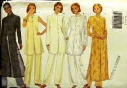 5944 BUTTERICK  EZ SLEEVES / SLEEVELESS  TUNIC, LONG DUSTER, PANTS PATTERN 8-24 3 SIZES