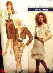 5948 BOLERO JACKET,SHELL TOP,SKIRT FLOUNCE OR NOT PATTERN 6-10