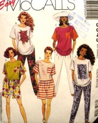 5949 KNIT T-SHIRT LENGTHS,PANTS,WIDE SHORTS PATTERN XS 6,8