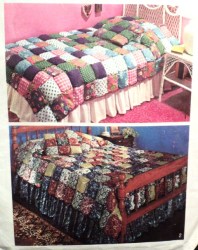 5950 73 PUFF QUILT COVERLET,TWIN,DOUBLE BED,PUFF PILLOW PATTERN
